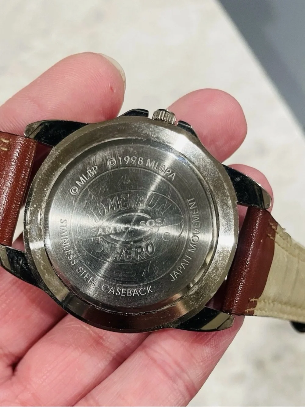 Vintage Sammy Sosa Chicago Cubs Home Run Hero Watch Leather Band